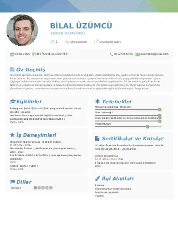 Kuaför Cv Örnekleri cv indir